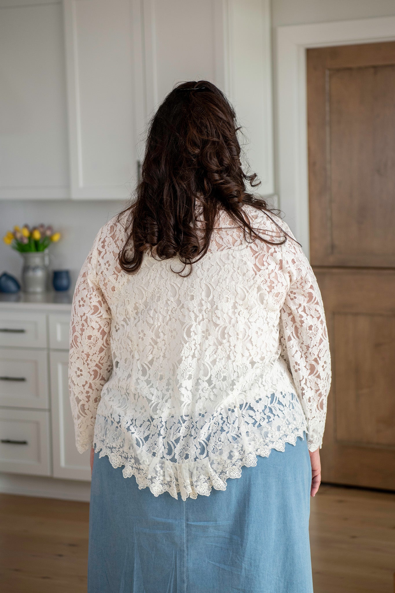 Operetta Lace Blouse in Ivory