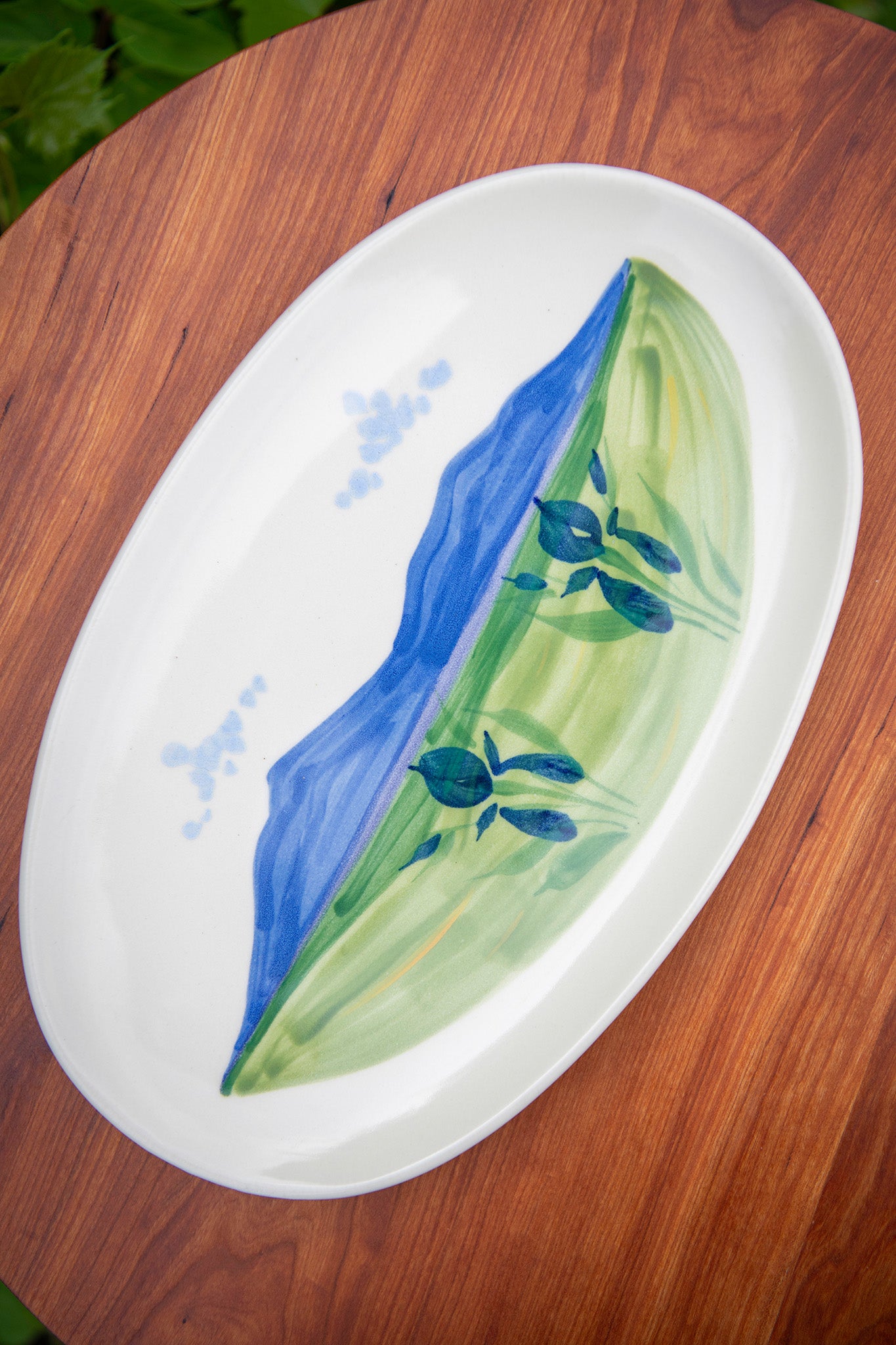 Oval Serving Platter in Spring Peaks