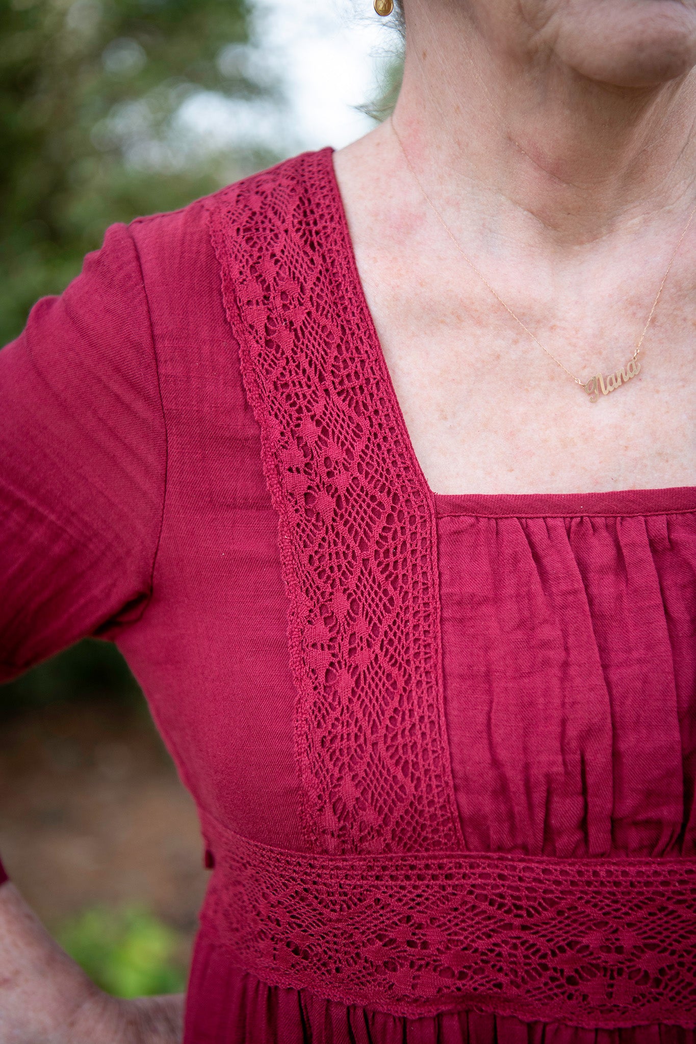 Limited-Edition '50 Years of Loving Laura' Pastime Prairie Dress in Wine