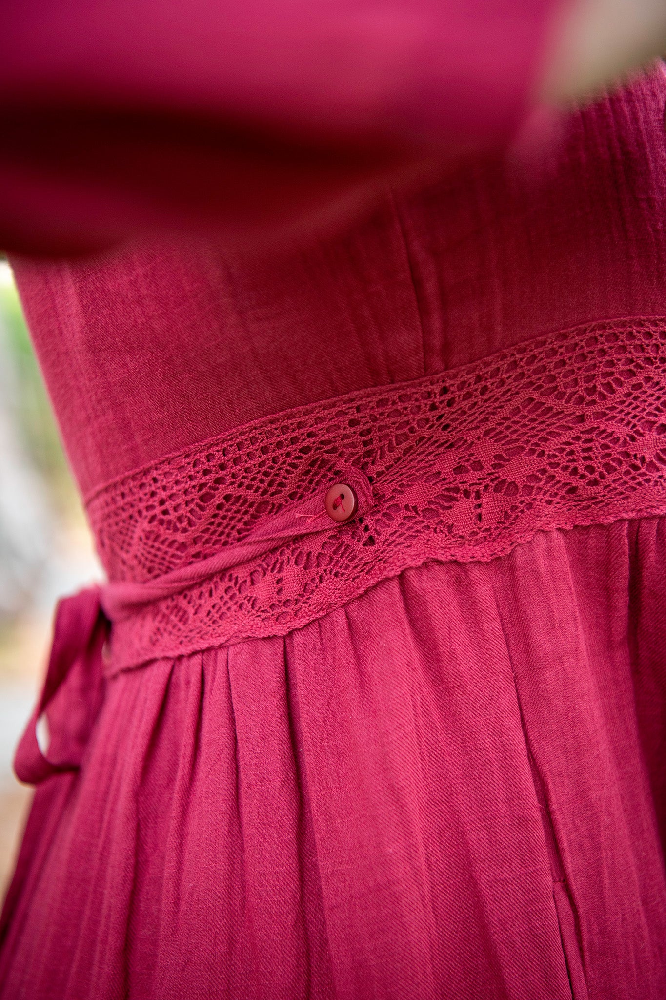 Limited-Edition '50 Years of Loving Laura' Pastime Prairie Dress in Wine