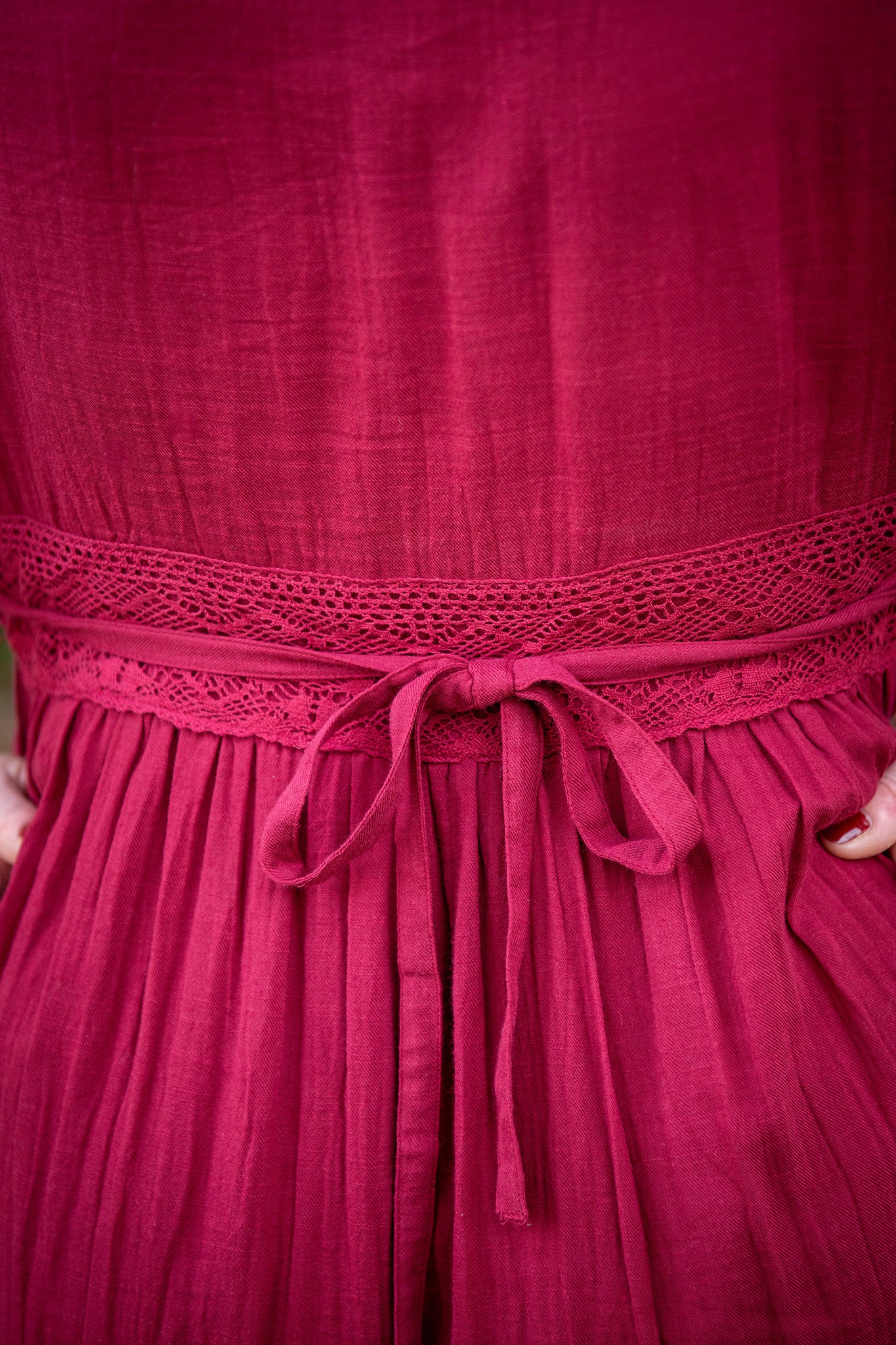 Limited-Edition '50 Years of Loving Laura' Pastime Prairie Dress in Wine