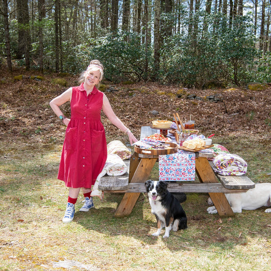 The Porch Swing Dress in Red