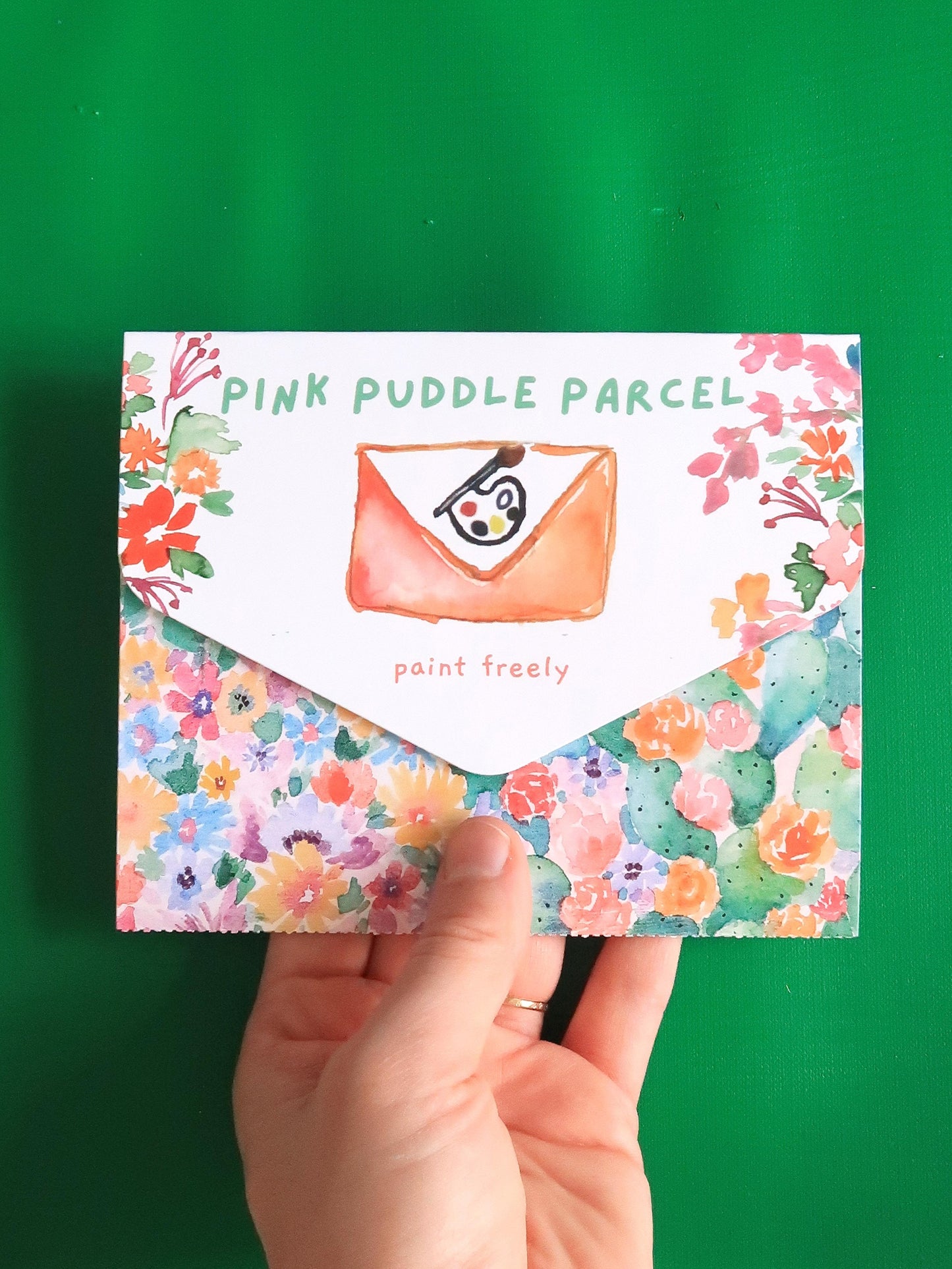 Floral Mountainside Paint-By-Number Watercolor Mini Kit