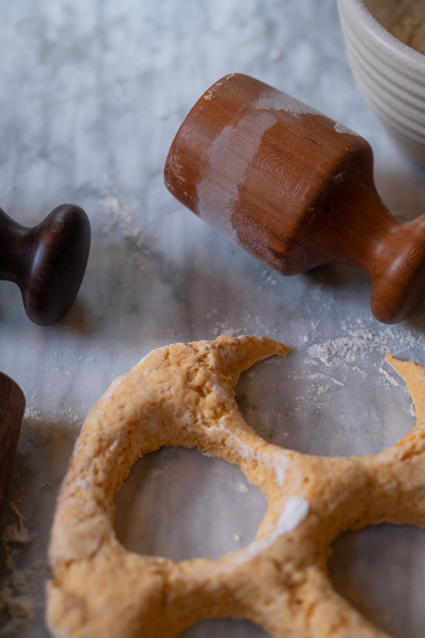 Wooden Biscuit Cutter in Cherrywood