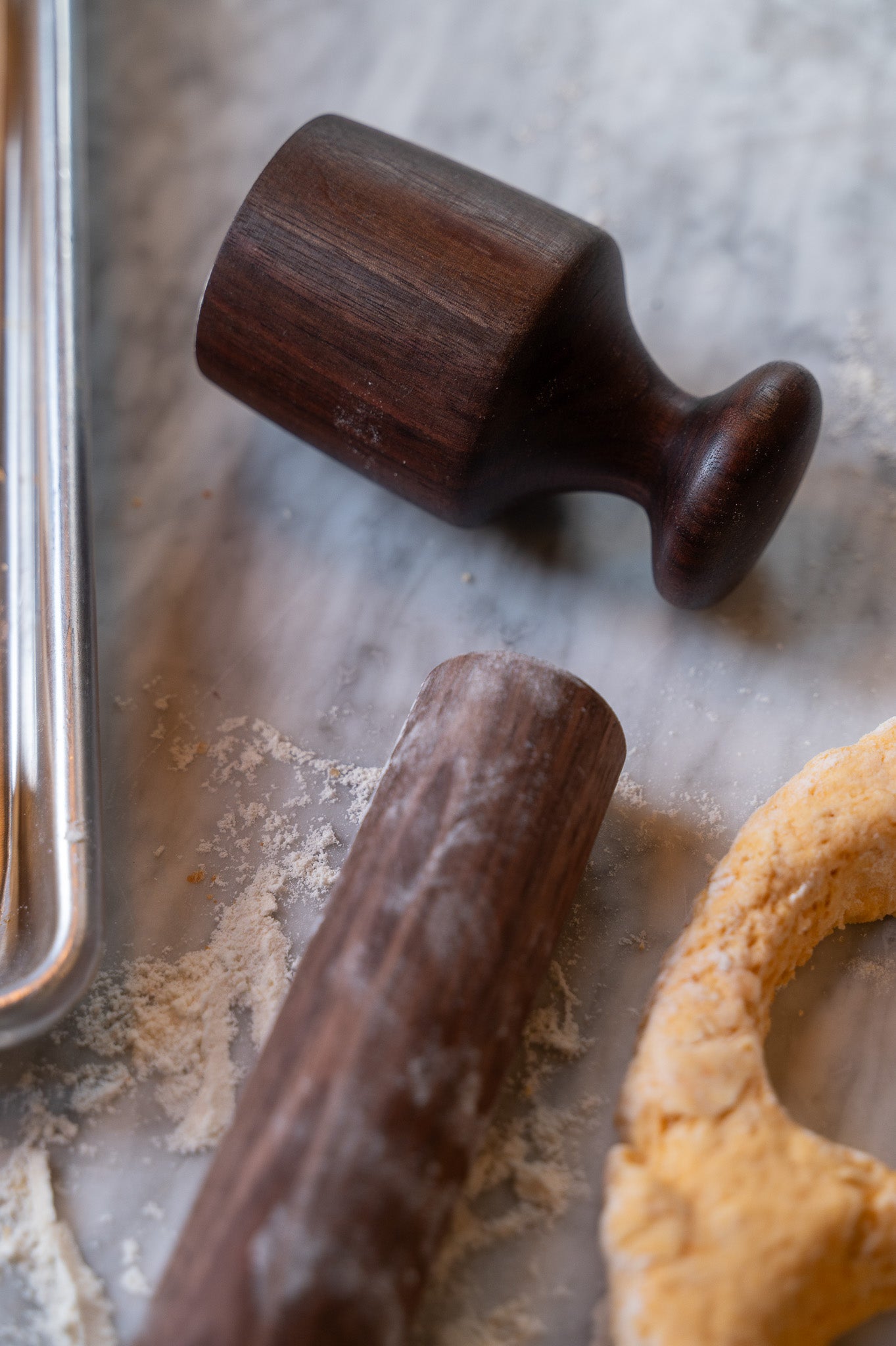Wooden Biscuit Cutter in Walnut