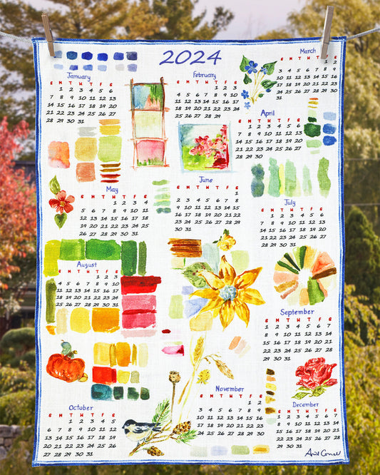 Artist's Calendar Tea Towel