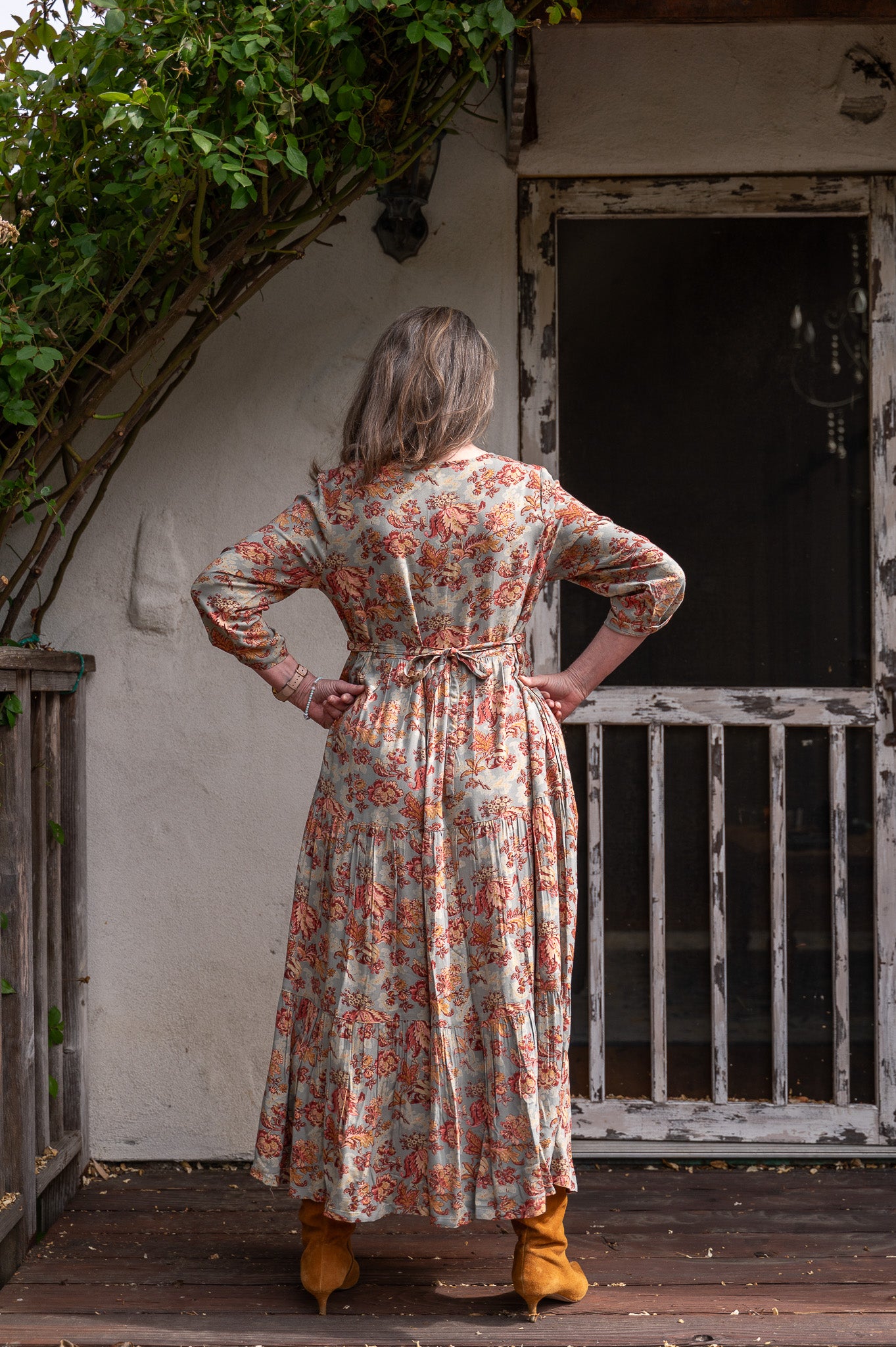 Rose Friendship Dress in Autumn Floral
