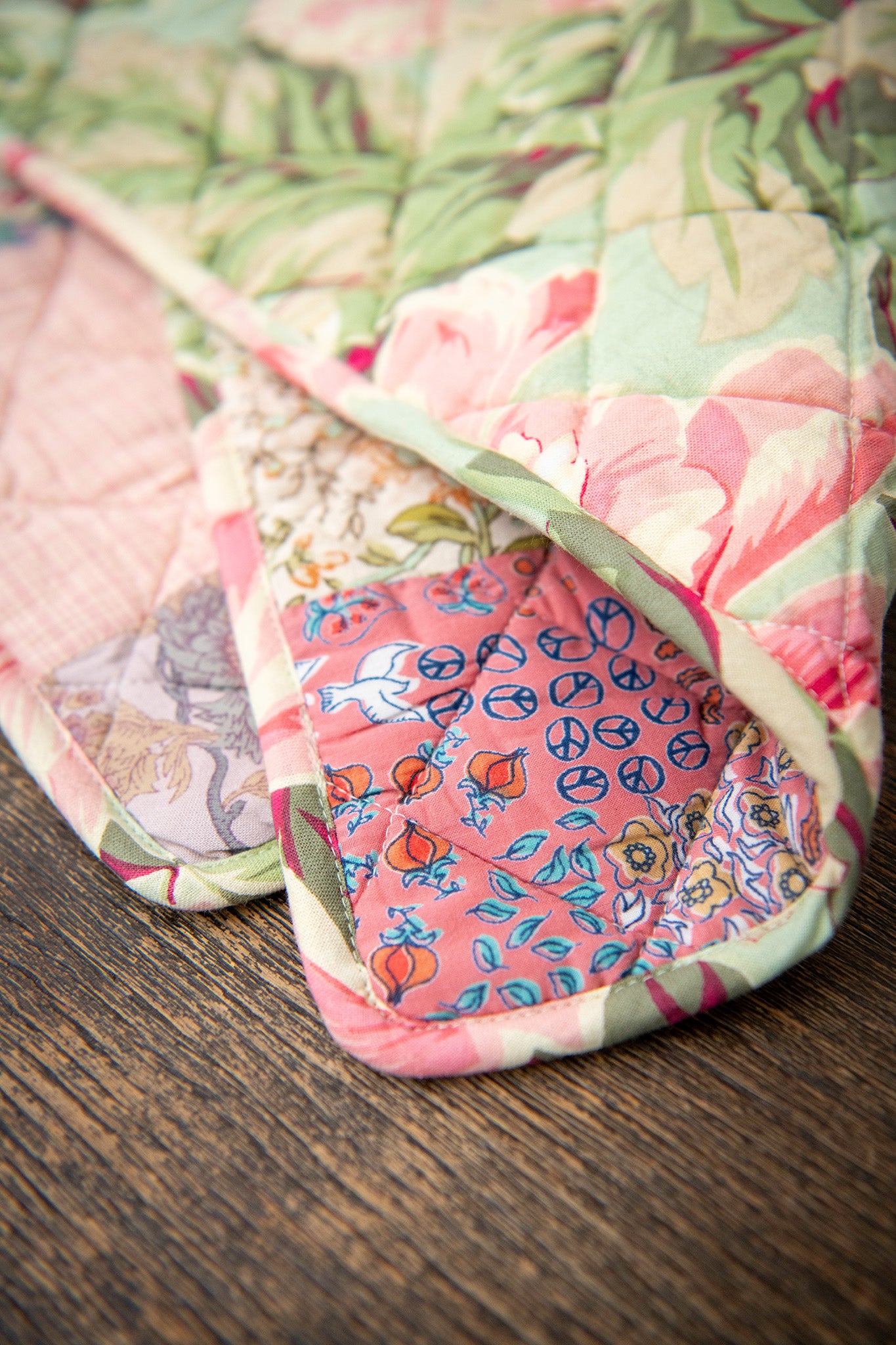 Rose Patchwork Placemats, Set of 2 Modern Prairie