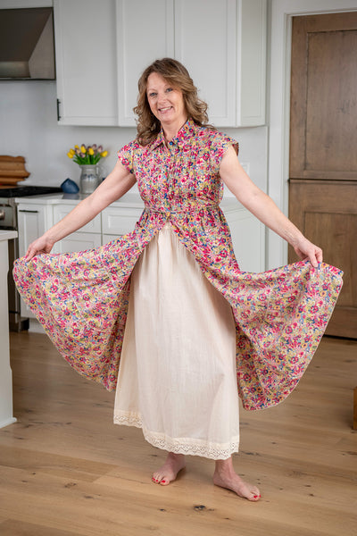 April Cornell Timeless Touch Half Slip Set - Long & Short in Ecru (Female, 1X)