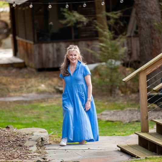 Valencia Dress in Blue