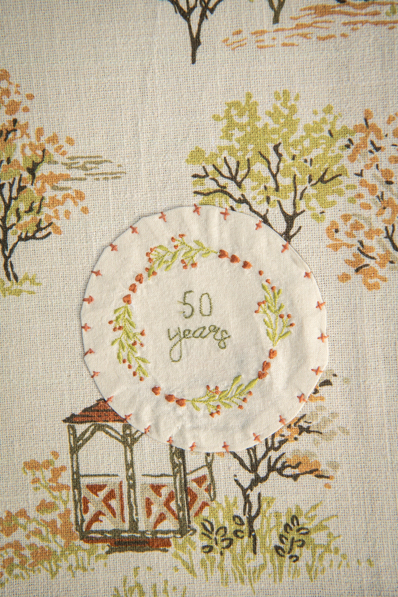 Limited-Edition '50 Years on the Prairie' Tea Towel in Natural