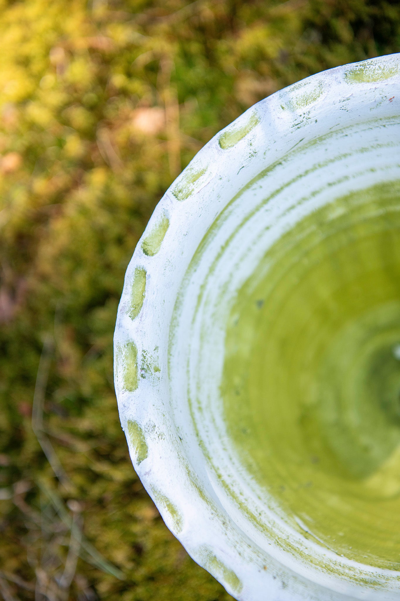 Galena Garden Pot in Verde White — Large