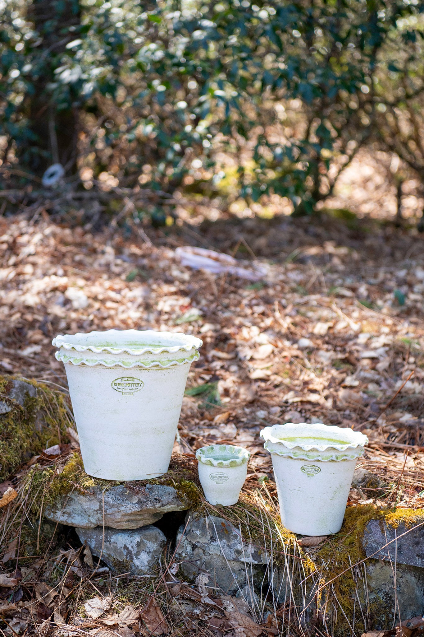 Galena Garden Pot in Verde White — Mini