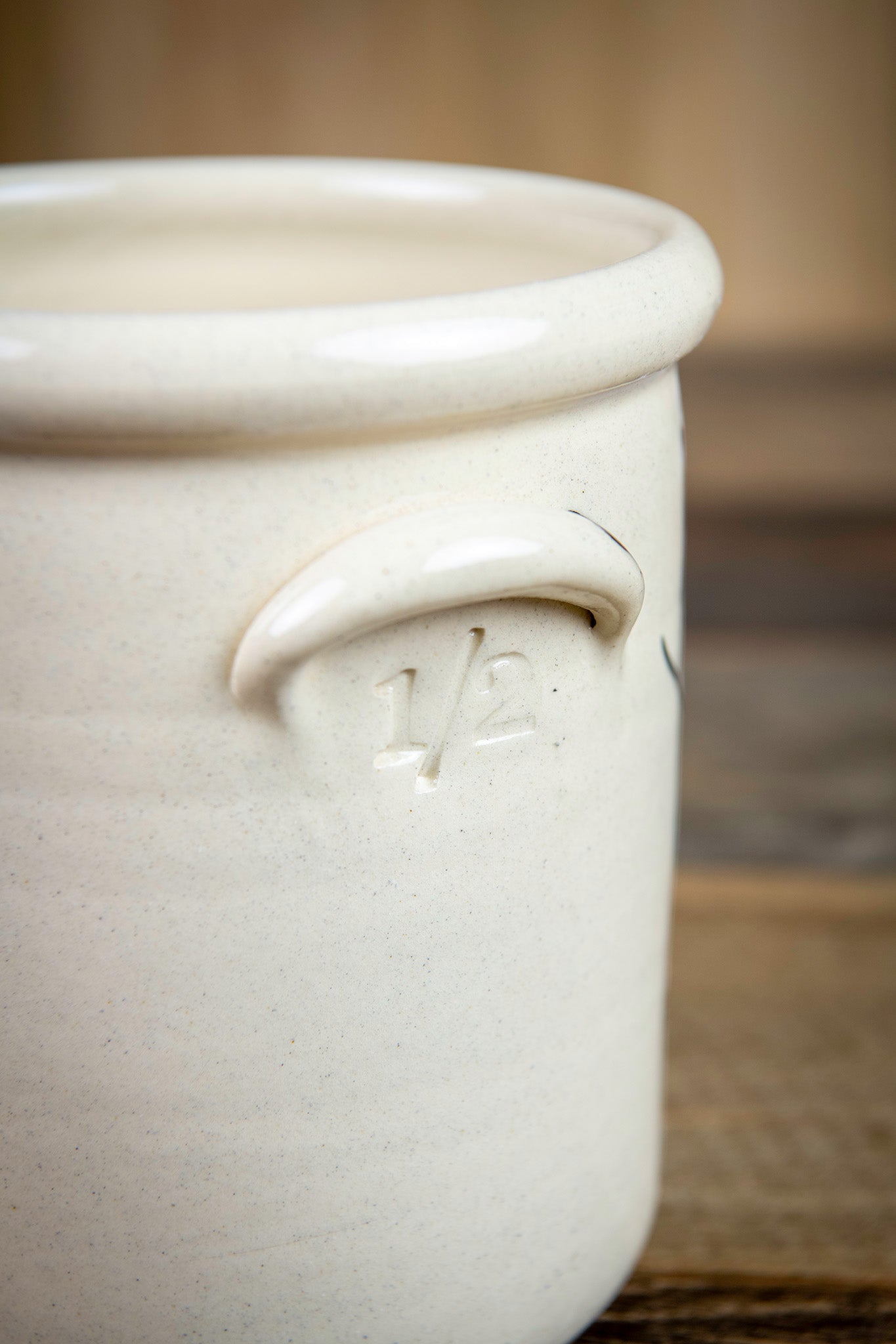 Winter Birch Handled Half-Gallon Crock